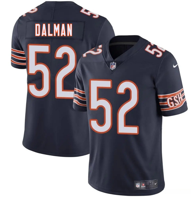 Men's Navy Chicago Bears #52 Drew Dalman 2025 Vapor Stitched Football Jerseye Chicago Bears #23 Roschon Johnson 2023 F.U.S.E. Vapor Stitched Football Jersey